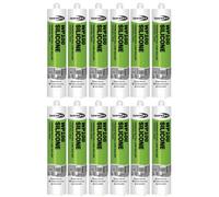Bond It Wp100 Premium Neutral Cure Oxime Silicone Sealant - 12X Chartwell Green 285Ml - Mould-Resistant, Flexible Building Sealant