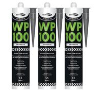 Bond It Wp100 Premium Neutral Cure Oxime Silicone Sealant - 3X Eu4 Anthracite, 380Ml - Mould-Resistant - Flexible Building Sealant