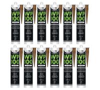 Bond It Wp100 Premium Neutral Cure Oxime Silicone Sealant Eu3 - 12X Rosewood - 285Ml - Mould-Resistant - Flexible Building Sealant