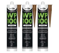 Bond It Wp100 Premium Neutral Cure Oxime Silicone Sealant Eu3 - 3X Rosewood - 285Ml - Mould-Resistant - Flexible Building Sealant