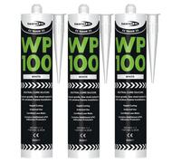 Bond It Wp100 Premium Neutral Cure Oxime Silicone Sealant Eu4 - 3X White, 380Ml - Mould-Resistant - Flexible Building Sealant