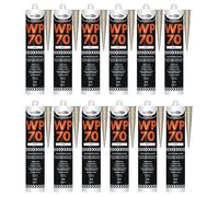Bond It WP70 Neutral Cure Oxime Silicone Sealant - 12x Buff, 285ml | Professional-Grade Silicone Sealant | High Gloss - Flexible - Weatherproof | Sealant for Home - Building & Professionals Use