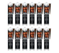 Bond It Wp70 Neutral Cure Oxime Silicone Sealant - 12X Toffee, 285Ml - Flexible - Weatherproof Building Sealant