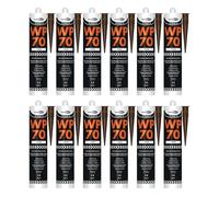 Bond It WP70 Neutral Cure Oxime Silicone Sealant - 12x Toffee, 285ml | Professional-Grade Silicone Sealant | High Gloss - Flexible - Weatherproof | Sealant for Home - Building & Professionals Use