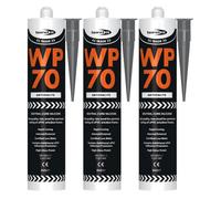 Bond It Wp70 Neutral Cure Oxime Silicone Sealant - 3X Anthracite, 285Ml - Flexible - Weatherproof Building Sealant