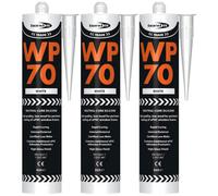 Bond It Wp70 Neutral Cure Oxime Silicone Sealant - 3X White, 285Ml - Flexible - Weatherproof Building Sealant