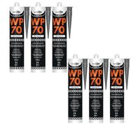 Bond It WP70 Neutral Cure Oxime Silicone Sealant - 6x Anthracite, 285ml | Professional-Grade Silicone Sealant | High Gloss - Flexible - Weatherproof | Sealant for Building & Professionals Use