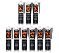 Bond It WP70 Neutral Cure Oxime Silicone Sealant - 9x Anthracite, 285ml | Professional-Grade Silicone Sealant | High Gloss - Flexible - Weatherproof | Sealant for Building & Professionals Use