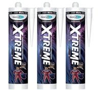 Bond It XTREME Anti-Mould Silicone Sealant - 3x White, 310ml | Waterproof & High-Performance Sealant - Strong Adhesion to Multiple Surfaces - Ideal for Bathrooms & Wet Areas