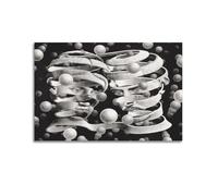 Bond of Union by M.C. Escher Canvas Poster Wall Art Scroll Canvas Picture Living Room Decor Home 16x24inch(40x60cm)