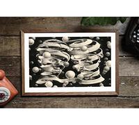 Bond Of Union by MC Escher. Vintage A3 A4 Matte Fine Art Print Drawing, Sketch Optical Illusion, Self Portrait Squid Game Gift Love (A3 BLACK FRAME)