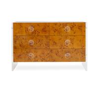 Bond Six-Drawer Dresser - Burled Mappa Wood