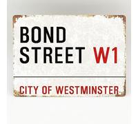 Bond Street Metal Sign London Vintage Retro Plaque Garage Home Decor Man Cave Outdoor Decoration Plaque 8X12 inch
