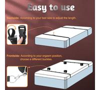 Bondage Adult Sex Toys Sex Restraints, Strict Bed Restraint Kit, Under Mattress Restraint Bondage Set with Wrist Ankle Cuff, BDSM Sex Game Play for Couple, Blindfold & Tickler Included