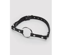 Bondage Boutique Advanced Leather and Metal O-Ring Gag 1.75 Inches - Black Black