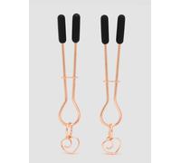 Bondage Boutique Rose Gold Adjustable Nipple Clamps - Gold Gold