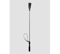 Bondage Boutique Slim Leather Riding Crop - Black Black