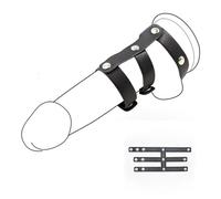 Bondage Chastity Cock Cage BDSM Penis Ring Slave Restraints Leather Cock Ring Ball Stretcher Sex Toys for Men Erotic Tools(AT-080-Style5)