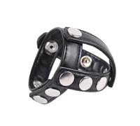 Bondage Chastity Cock Cage BDSM Penis Ring Slave Restraints Leather Cock Ring Ball Stretcher Sex Toys for Men Erotic Tools(AT-080-Style3)