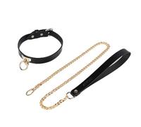 Bondage Leather Collar Slave Bed Neck Restraint with Leash BDSM Erotic Sexy Accessories for Women Couples Collar Bdsm Black Style Two One size
