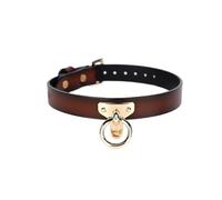 Bondage Leather Collar Slave Bed Neck Restraint with Leash BDSM Erotic Sexy Accessories for Women Couples Collar Bdsm Brown One size