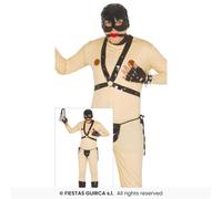 Bondage Man Gimp Suit Adults Funny Comedy Stag Night Fancy Dress Outfit M-L