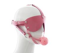 Bondage Masters Bondage Mask Head Harness, Ball Gag, Blindfold, Chin Strap