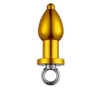 Bondage Masters Butt Plug Aluminium Metal Tunnel Plug, Gold
