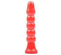 Bondage Masters Butt Plug Anal Beads Sex Toy, Red | Beaded Shaft