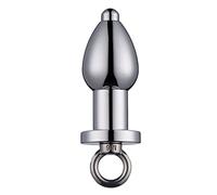Bondage Masters Butt Plug Metal Tunnel Plug, Silver