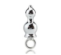 Bondage Masters Butt Plug Metal Tunnel Plug with Removable End Ring