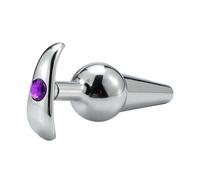 Bondage Masters Butt Plug Metal Tunnel with Removable End Bar, 2517, Silver