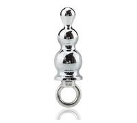 Bondage Masters Butt Plug Metal Tunnel with Removable End Ring, 1589, Silver