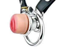 Bondage Masters Chastity Belt with Silicone Vagina and Belt, Sissy Cage