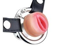 Bondage Masters Chastity Belt with Silicone Vagina and Belt, Sissy Cage