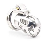 Bondage Masters Chastity Cage Male Chastity Device, Max-Secure cage and Air Vents, Silver