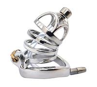 Bondage Masters Chastity Cage Male Chastity Device Surgical Grade Stainless Steel, Removable Urethral Tube