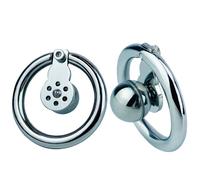 Bondage Masters Chastity Cage Male Chastity Device Surgical Grade Stainless Steel, Urethral Tube, Sperm Stopper Ball