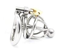 Bondage Masters Chastity Cage Male Chastity Device with Removable Urethral Tube