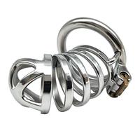 Bondage Masters Chastity Cage Medical Grade Stainless Steel Male, Premium Build Quality, 50 mm Back Ring