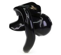 Bondage Masters Chastity Cage Nano Chastity Device, Micro Cage, Hidden Lock with 4 Size Back Rings Included, Black