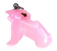 Bondage Masters Chastity Device with Fixing/Tethering Ring, Sissy Pink