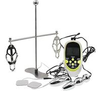 Bondage Masters E Stim Electro Sex Nipple Clamp Stretcher & 2 Plugs Included