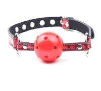 Bondage Masters Economy Line Ball Gag, Slave Mouth Gag, Red