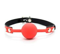 Bondage Masters Fantasy and Fetish Silicone Ball Slave Sub Gag, Red