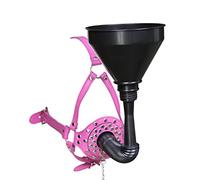 Bondage Masters Head Harness Funnel Gag/Drool Plug Gag, Pink