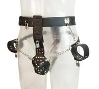 Bondage Masters Male Chastity Belt, Adjustable and Lockable Restraint