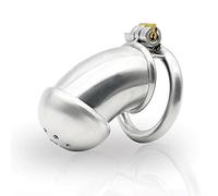 Bondage Masters Male Chastity Device, Max Secure Cage, Silver