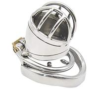 Bondage Masters Male Chastity Device, Removable Pain Ring, Short Cage with Air-Flow Tip