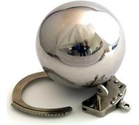 Bondage Masters Male Chastity Device Ultra Secure Ball Cage, Adjustable Handcuff Ring